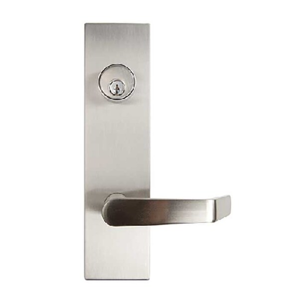 Pro Line Heavy Duty Exit Device Trim, Lever, Escutcheon, Entry, Satin Chrome